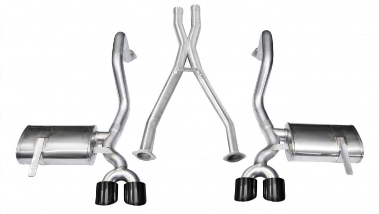 Corsa 97-04 Chevrolet Corvette C5 Z06 5.7L V8 Black Xtreme Cat-Back + XO Exhaust 14962BLK