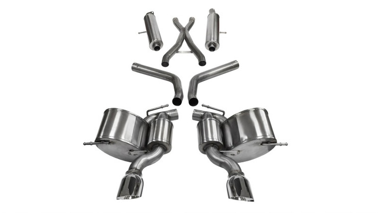 Corsa 12-14 Jeep Grand Cherokee 6.4L V8 Polished Sport Cat-Back Exhaust