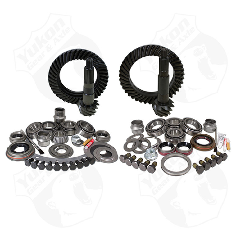 Yukon Gear Gear & Install Kit Package Jeep TJ w/ Dana 30 Front & Dana 44 Rear - 4.56in Ratio