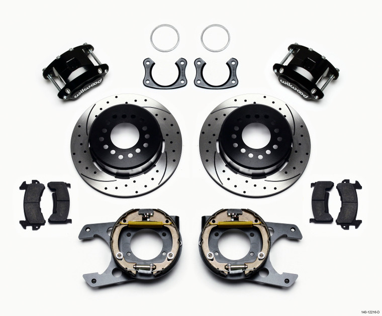 Wilwood D154 P/S Park Brake Kit Drilled Big Ford New Style 2.36in Offset