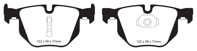 EBC 10-14 BMW X5 3.0 Turbo (35) Yellowstuff Rear Brake Pads