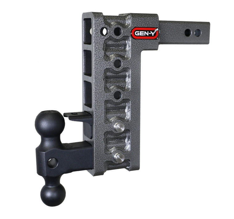 Gen Y Mega Duty 2In Shank 10In Drop 1500 lb TW 10K Hitch w/ GH-031 Dual-Ball w/ GH-032 Pintle Lock