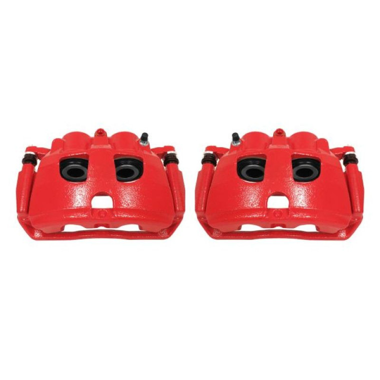 Power Stop 09-10 Dodge Ram 2500 Rear Red Calipers w/Brackets - Pair