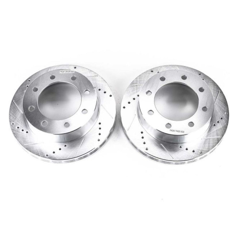 Power Stop 1999 Ford F-250 Super Duty Front Evolution Drilled & Slotted Rotors - Pair