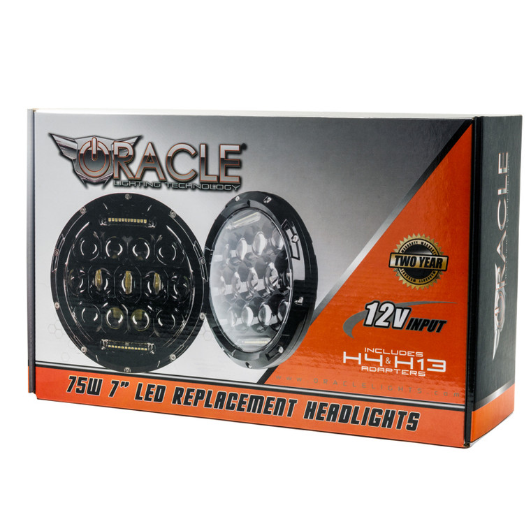 Oracle Off-Road 75W 7in CREE LED Replacement Headlights - 6000K
