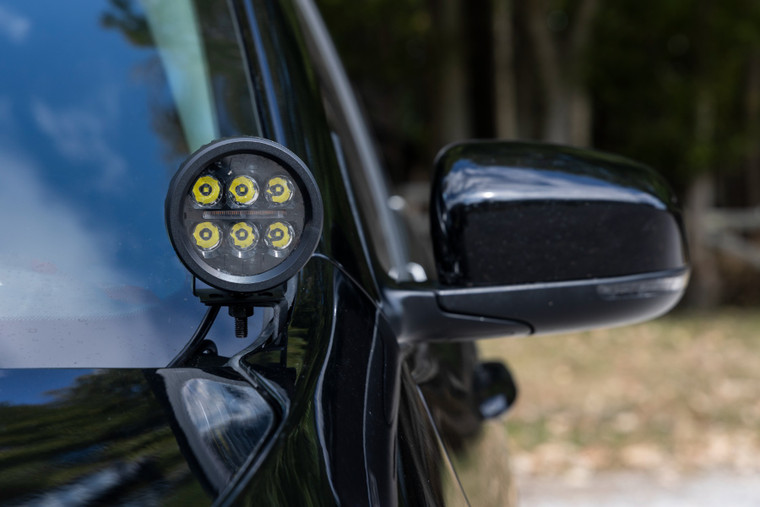 LED Light Kit | Ditch Mount | Black Pair | White DRL |  Jeep KL (14-21)