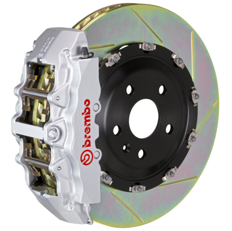Brembo 06-09 CLK63 AMG (W209) Front GT BBK 8 Piston Cast 380x34 2pc Rotor Slotted Type-1-Silver