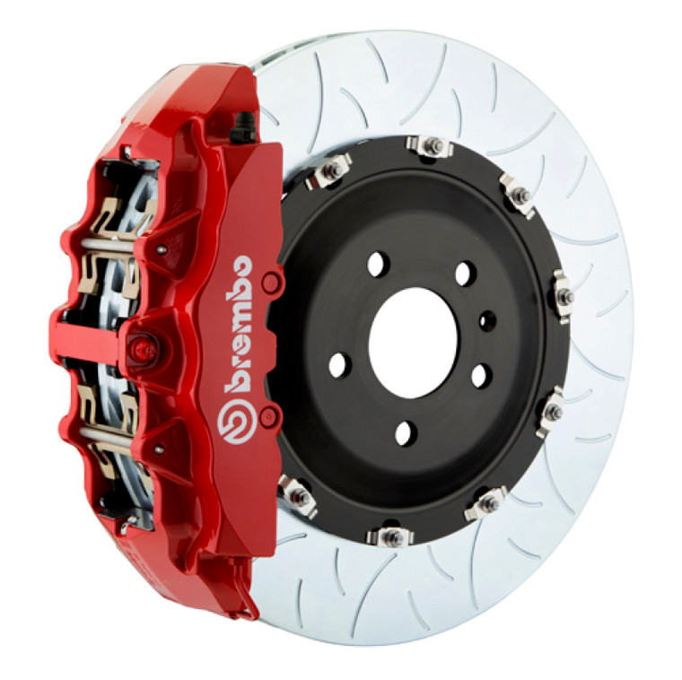 Brembo 06-09 CLK63 AMG (W209) Front GT BBK 8 Piston Cast 380x34 2pc Rotor Slotted Type-3-Red