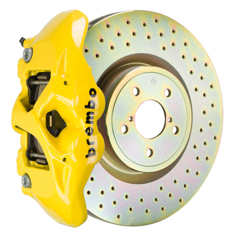 Brembo 12-16 FR-S Front GT BBK 4 Piston Cast 326 x30 1pc Rotor Drilled- Yellow