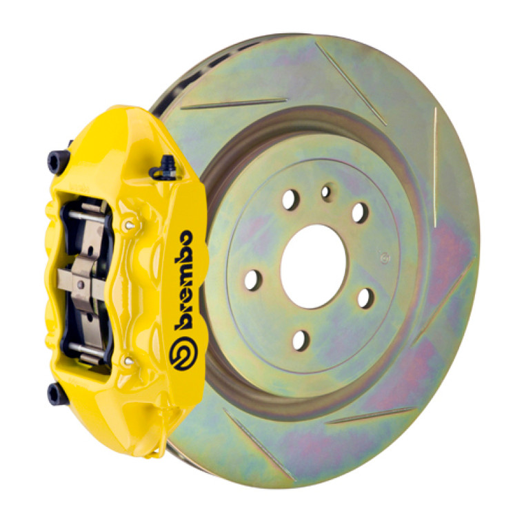 Brembo 11-18 Focus/13-18 Focus ST Front GT BBK 4 Piston Cast 336 x28 1pc Rotor Slotted Type1-Yellow
