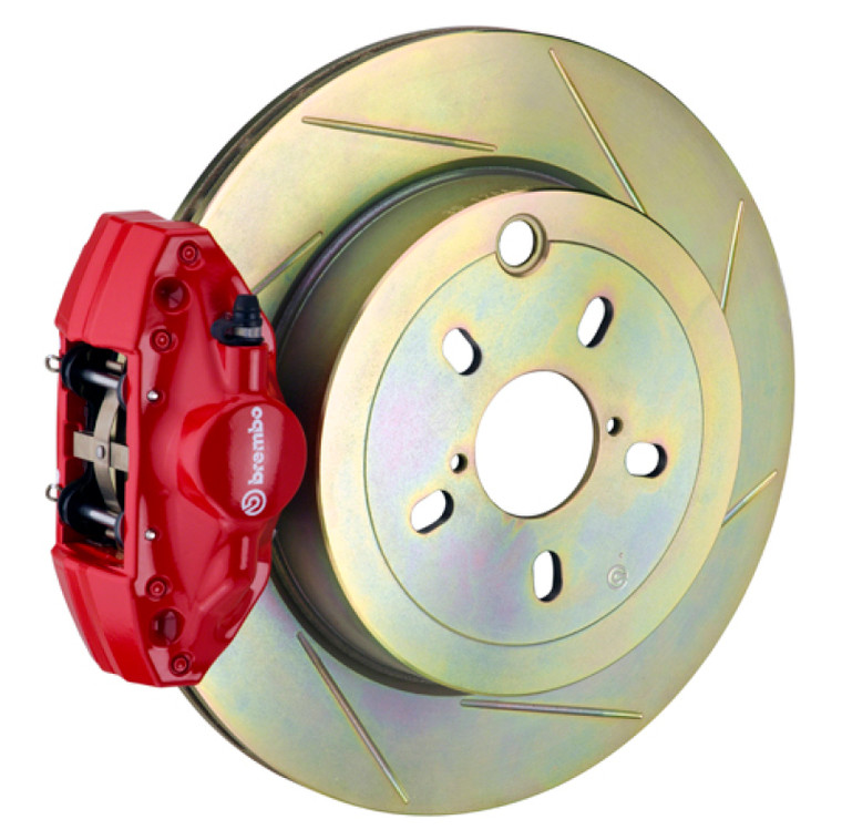 Brembo 92-98 318i/325i/328i Rear GT BBK 2 Piston Cast 2pc 294x19 1pc Rotor Slotted Type1-Red
