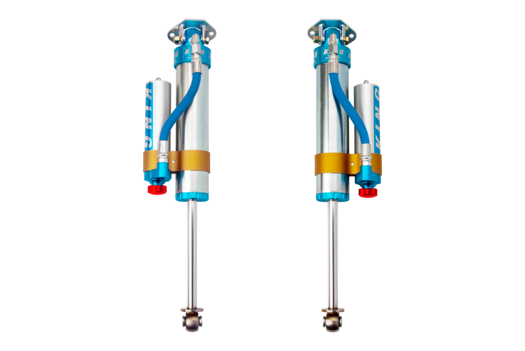 King Shocks 84-00 Jeep Cherokee xJ Rear 2.5 Dia Piggy Hose Res 5-6in Lift w/Adjuster (Pair)