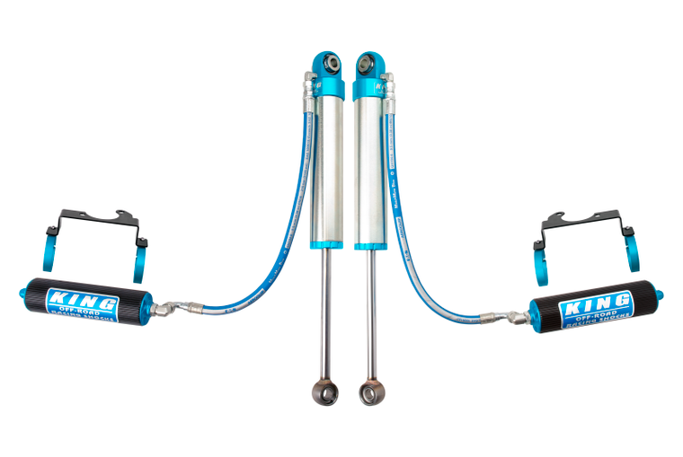 King Shocks 1997+ Nissan Patrol Y61 Rear 2.5 Dia Shock Remote 2.5 Fin Res 3-5in Lift w/Brkt (Pair)