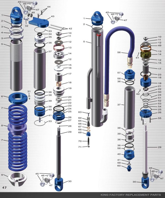 King Shocks Reservoir End Cap Schrader .125 NPT 1/8 NPT