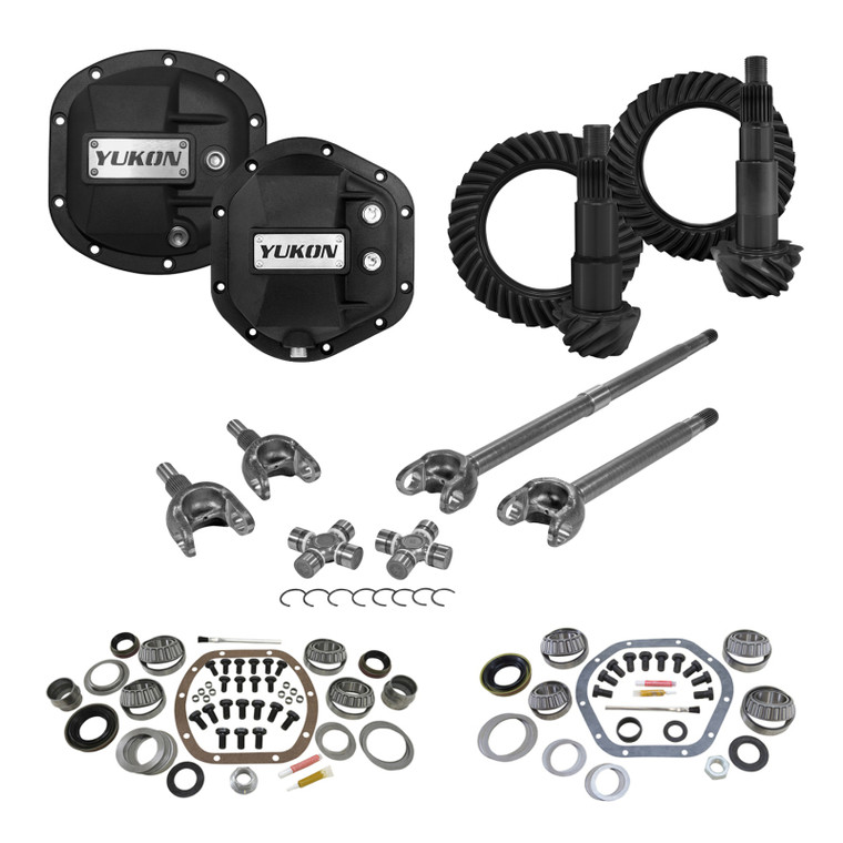 Yukon Master Overhaul Kit Stage 3 Jeep Re-Gear Kit w/Covers, Front Axles for Dana 30/44, 4.88 Ratio