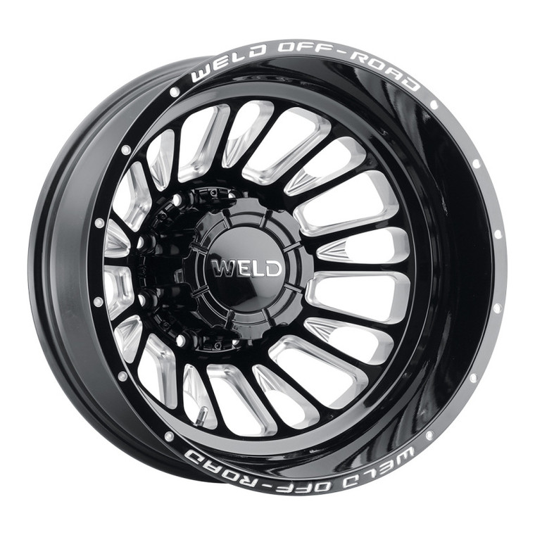 Weld W121 20X8.25 Scorch Outer 8X165.1 ET-265 BS-5.67 Gloss Black MIL 121.6