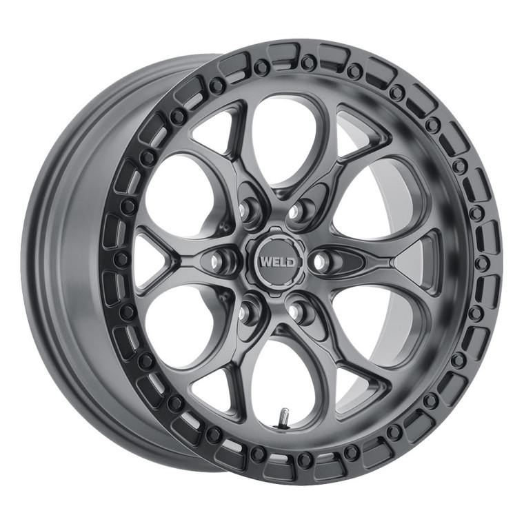 Weld W107 20X10 Ledge 6X139.7 ET13 BS6.00 Satin Gun / Black Ring 106.1