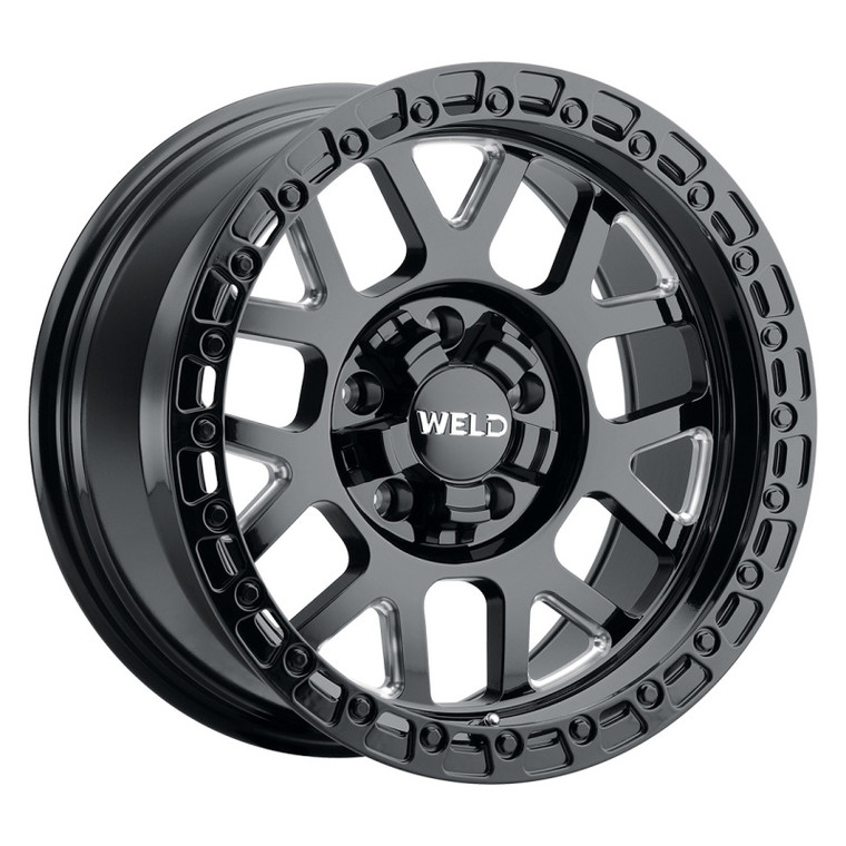 Weld W105 17X9.0 Cinch 5X114.3 5X127 ET00 BS5.00 Gloss Black MIL 78.1
