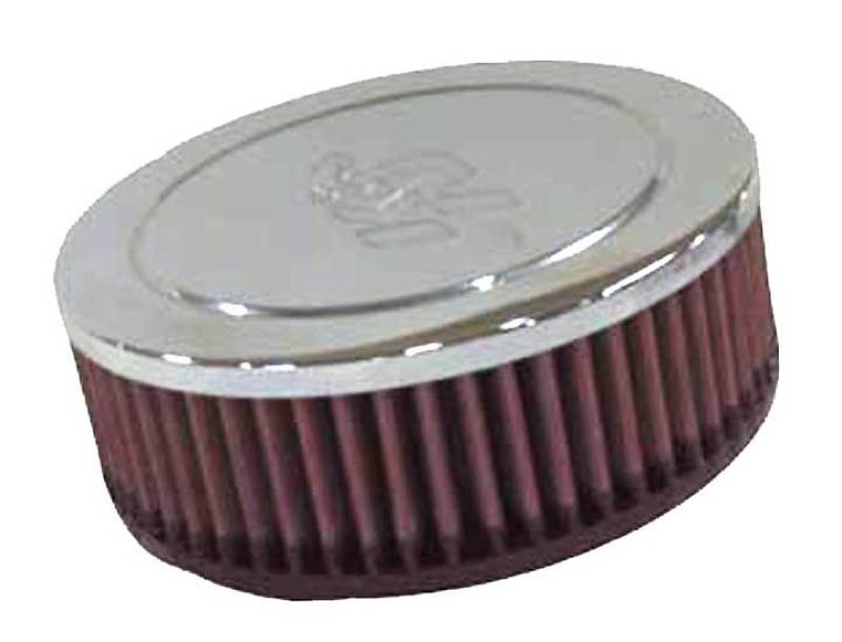 K&N Universal Chrome Filter 2 1/16in Flange / 6in OD / 2in H / CR TP V