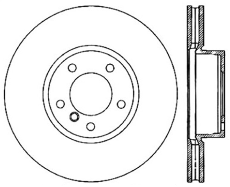 StopTech 07-18 BMW X5 / 08-19 BMW X6 Sportstop Cryo Drilled & Slotted Rotor - Front Right