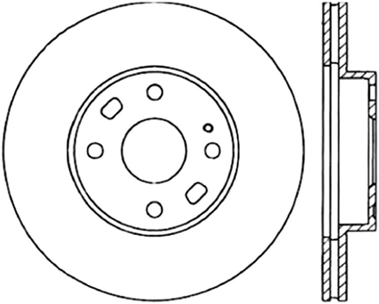 StopTech Power Slot 94-97/99-05 Mazda Miata (01-05 Normal Suspension Only) SportStop Cryo Slotted F 126.45050CSL