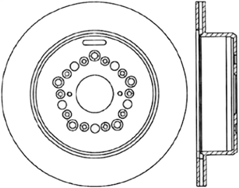 StopTech Power Slot 5/93-98 Supra Non-Turbo Rear Left SportStop CRYO Slotted Rotor