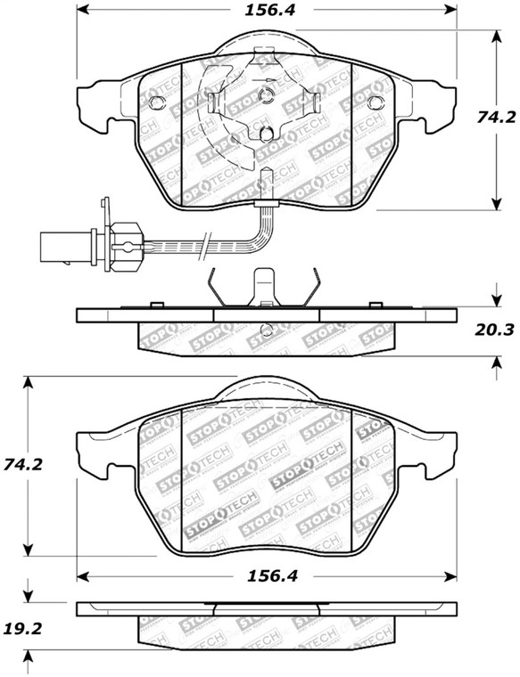 StopTech Street Touring Brake Pads 308.08400