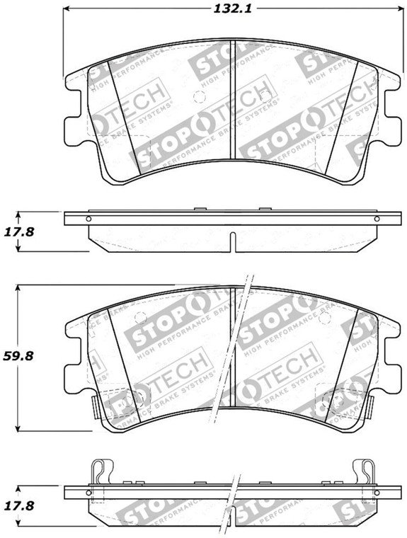 StopTech Street Touring Brake Pads 308.09570