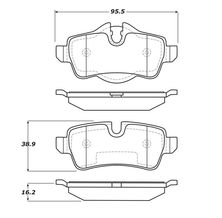 StopTech Street Touring 07-09 Mini Cooper/Cooper S Rear Brake Pads