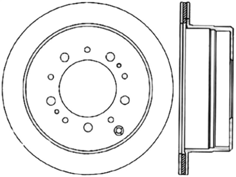 StopTech 98-07 Toyota Land Cruiser Rear Right Slotted Sport Cryo Brake Rotor