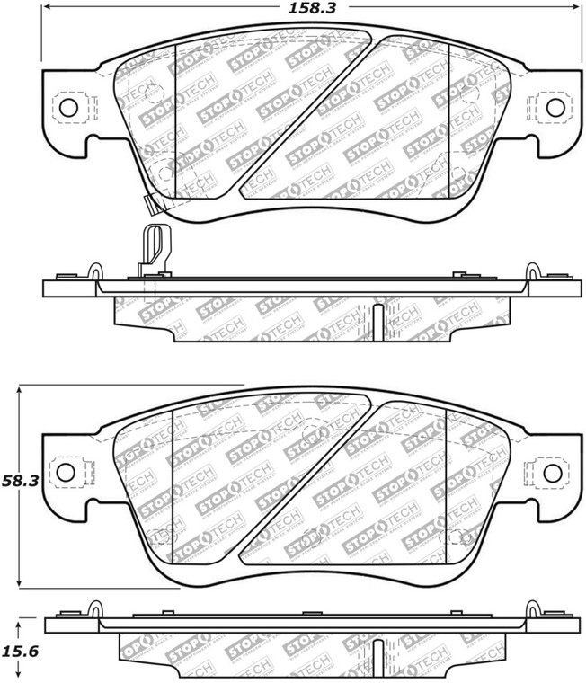 StopTech Street Select 07-16 Infiniti G35/G37/Q60 Front Brake Pads w/ Hardware