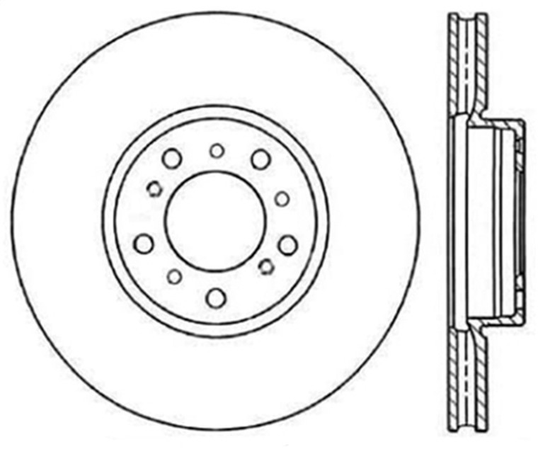 StopTech Power Slot BMW (E46) Front Left Cryo Slotted Rotor