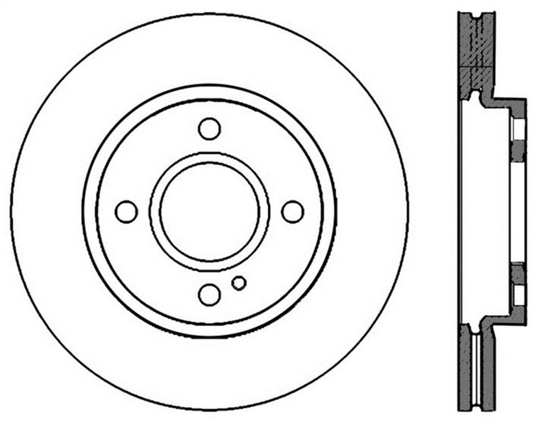 StopTech 2011-2013 Ford Fiesta 1.6L Slotted Right Front Rotor