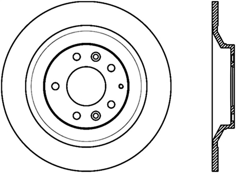 StopTech Power Slot 06-07 Mazdaspeed 6 Slotted Right Rear Rotor CRYO