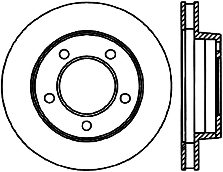 StopTech 76-93 Ford Bronco / F-150 SportStop Cryo Slotted & Drilled Front Left Rotor