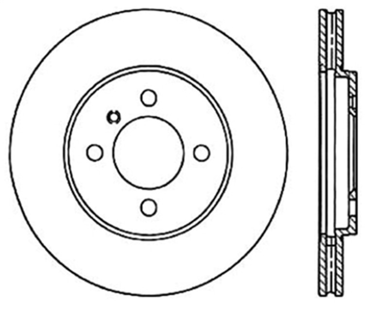 StopTech 84-91 BMW 3-Series Cryo Slotted Front Left Sport Brake Rotor