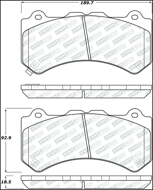 StopTech Street Select Brake Pads - Front 305.13820