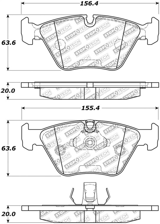 StopTech Street Select Brake Pads w/Hardware - Front 305.09460