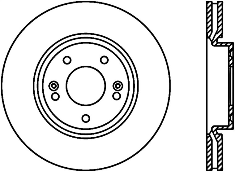 StopTech 09-18 Kia Forte Cryo Front Left Slotted Sport Brake Rotor