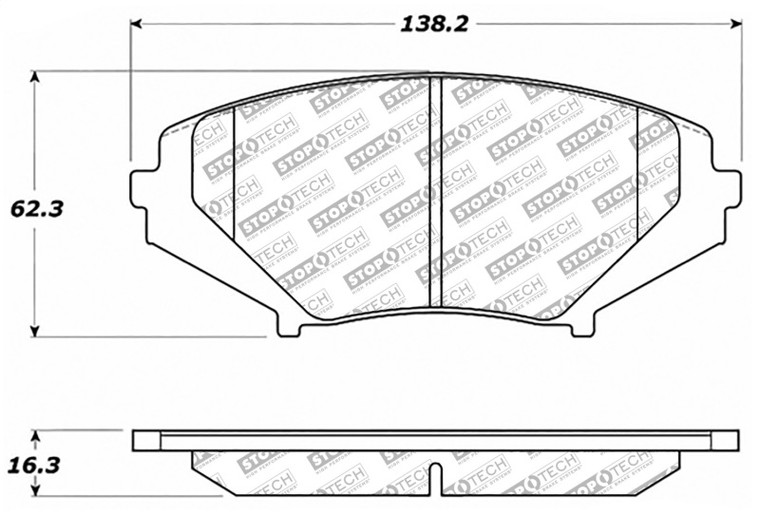 StopTech Street Select Brake Pads - Front 305.10090