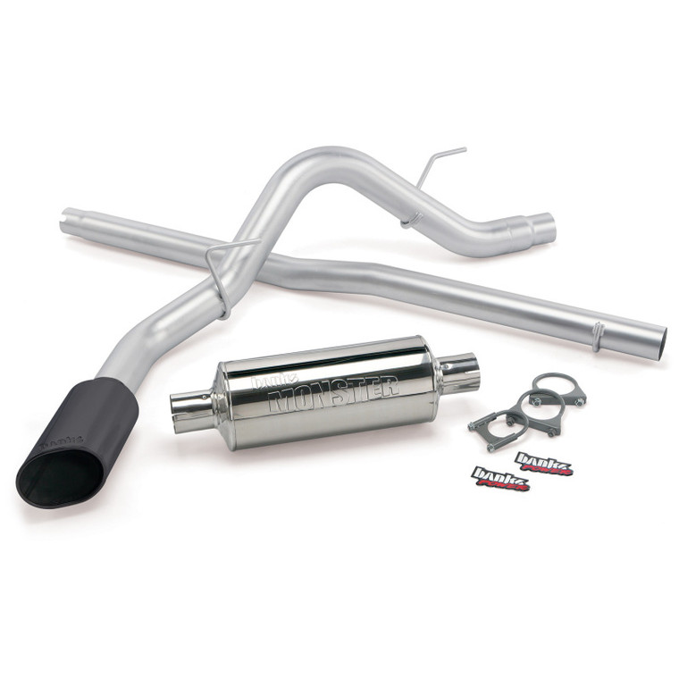 Banks Power 04-08 Ford F-150/Lincoln ECSB Monster Exhaust System - SS Single Exhaust w/ Black Tip