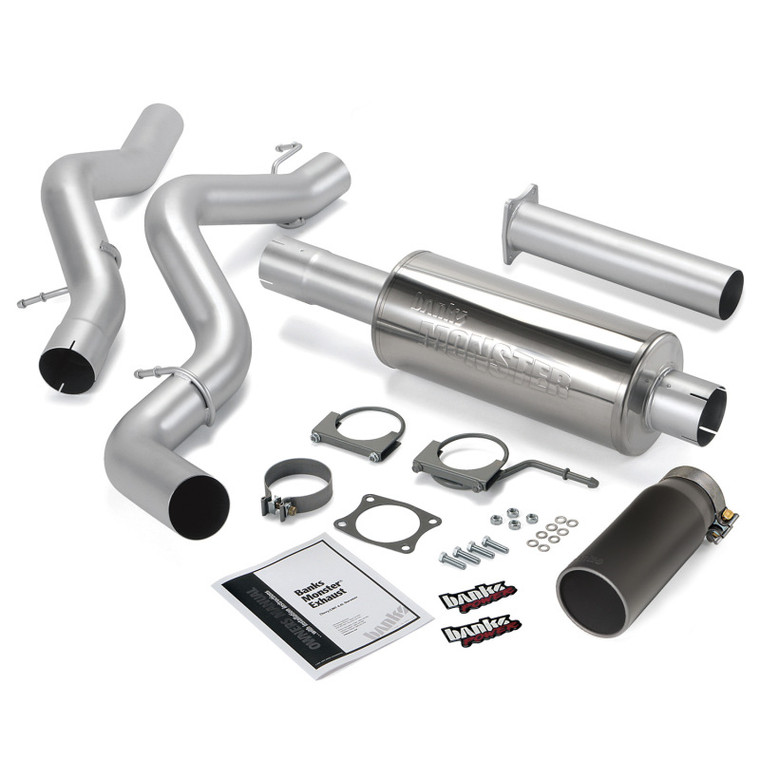Banks Power 06-07 Chevy 6.6L ECLB Monster Exhaust System - SS Single Exhaust w/ Black Tip