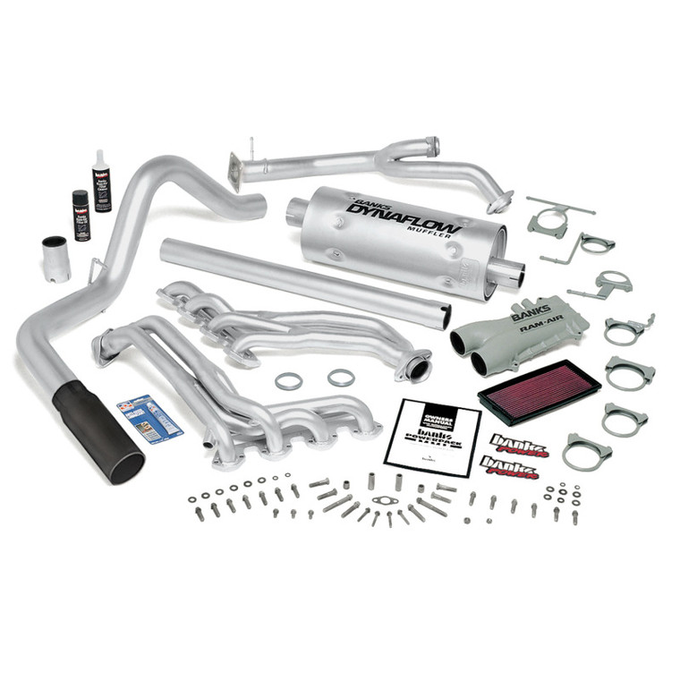 Banks Power 89-93 Ford 460 Ext/Crew Man PowerPack System - SS Single Exhaust w/ Black Tip