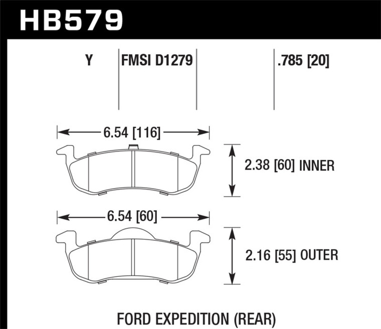 Hawk LTS Street Brake Pads HB579Y.785