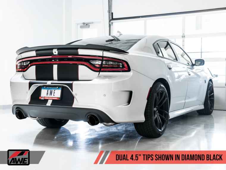 AWE Tuning 17+ Dodge Charger 5.7 Touring Edition Exhaust - Non-Resonated - Diamond Black Tips