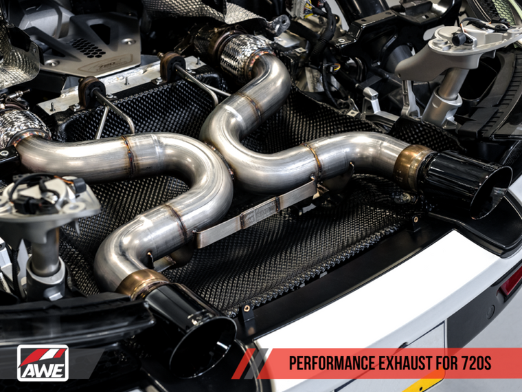 AWE Tuning McLaren 720S Performance Exhaust - Diamond Black Tips