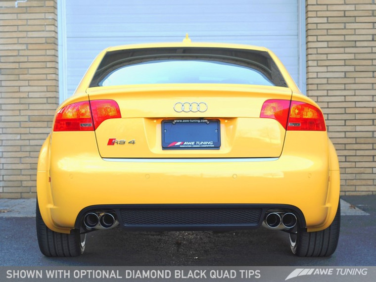 AWE Tuning Audi B7 RS4 Track Edition Exhaust - Polished Silver Tips