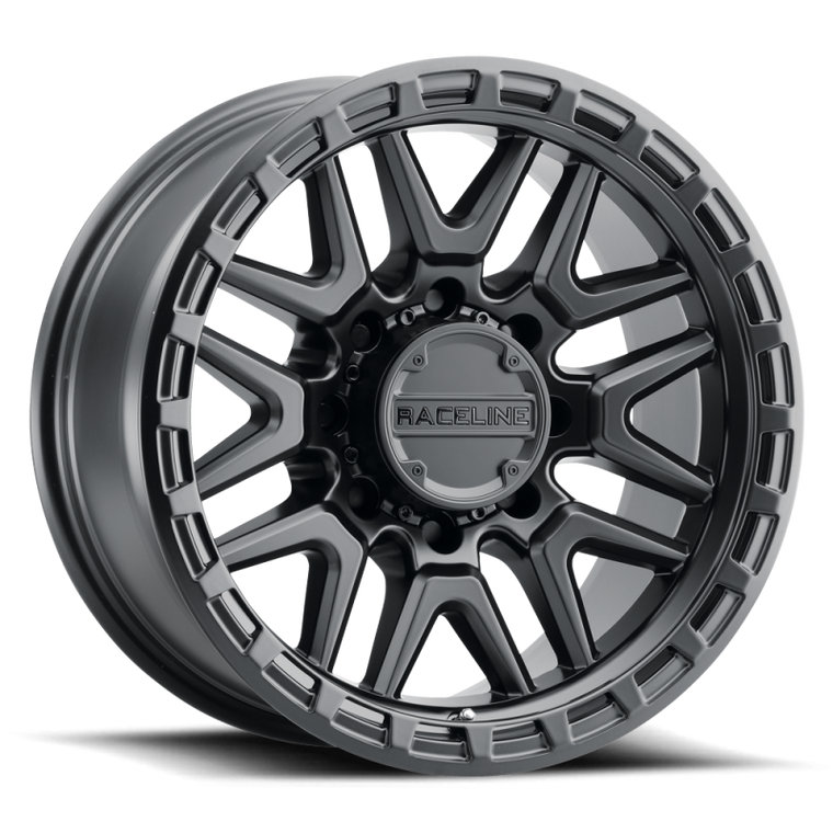 Raceline 953B Krank 18x9in / 8x170 BP / -12mm Offset / 125.2mm Bore - Satin Black Wheel