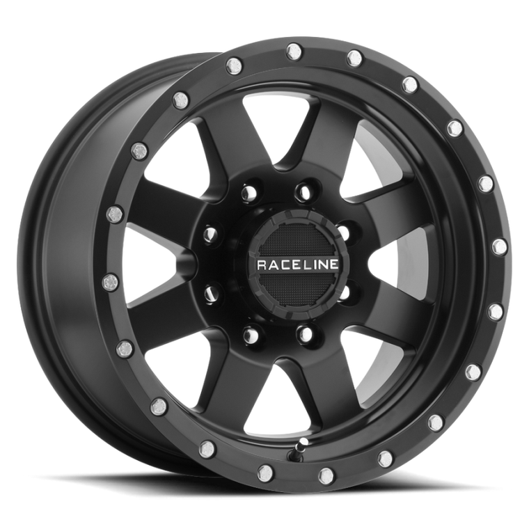 Raceline 935B Defender 16x6.5in / 5x130 BP / 45mm Offset / 84.1mm Bore - Satin Black Wheel