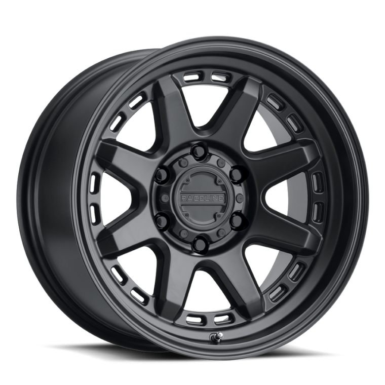 Raceline 947B Scout 17x9in / 6x139.7 BP / -12mm Offset / 106.1mm Bore - Satin Black Wheel